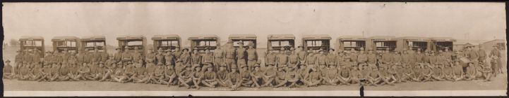 317th Ambulance Co., Panoramic Photograph, Camp Lee, Virginia